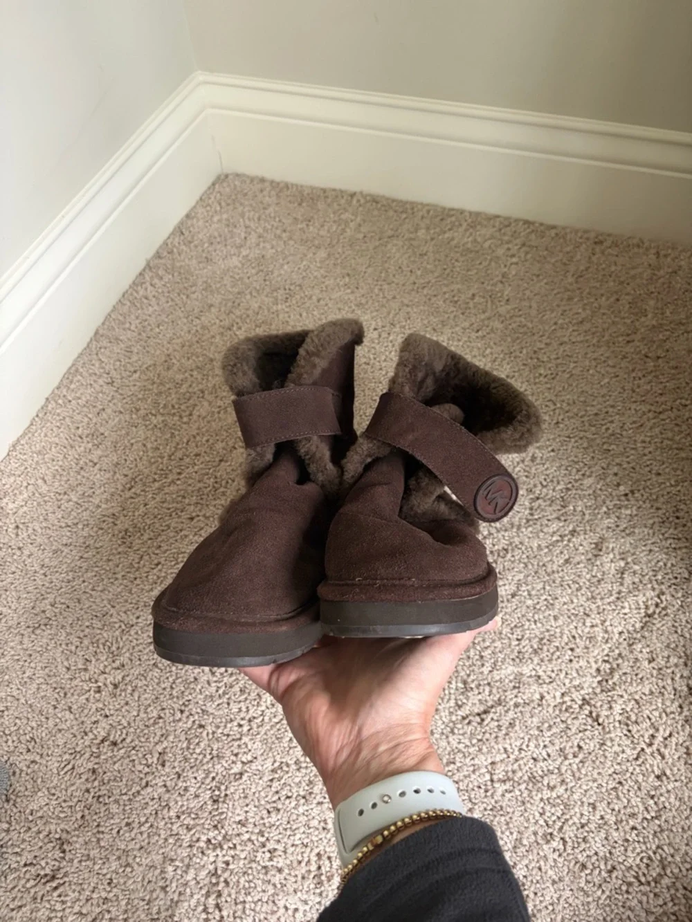 Michael Kors Dark Brown Women’s  Lined Suede Ankle Boots Size 10